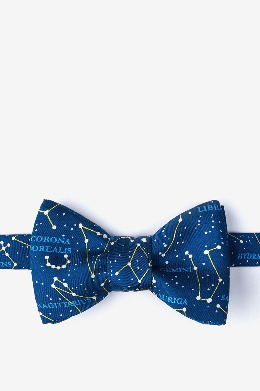 alynn Connect The Dots Navy Blue Self-Tie Bow Tie