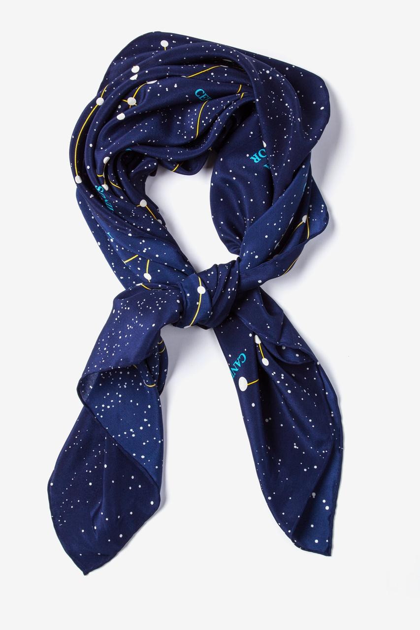 alynn Connect the Dots Navy Blue Square Scarf