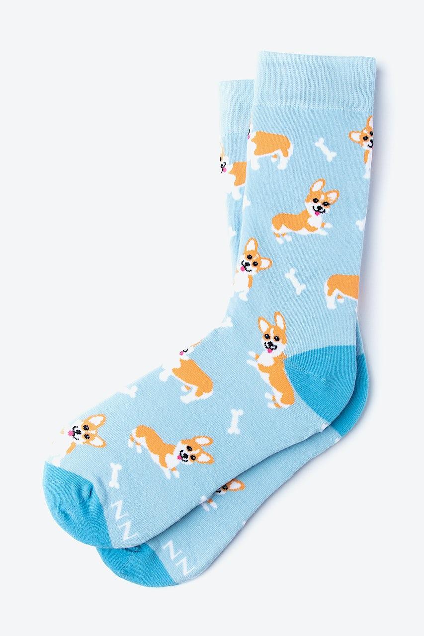 Alynn Corgi Gang Blue His & Hers Socks