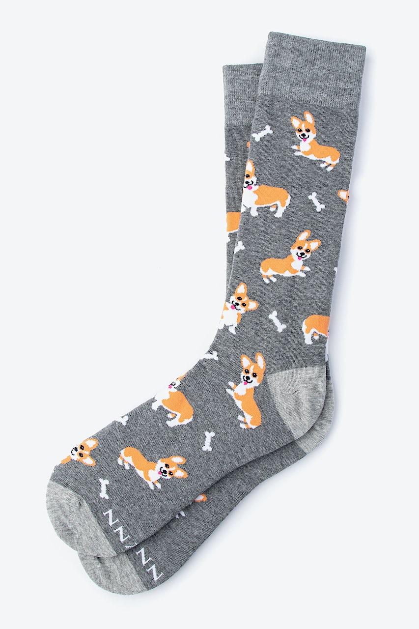 Alynn Corgi Gang Gray His & Hers Socks