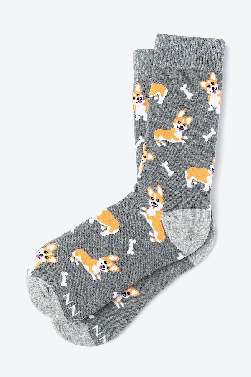 Alynn Corgi Gang Gray His & Hers Socks