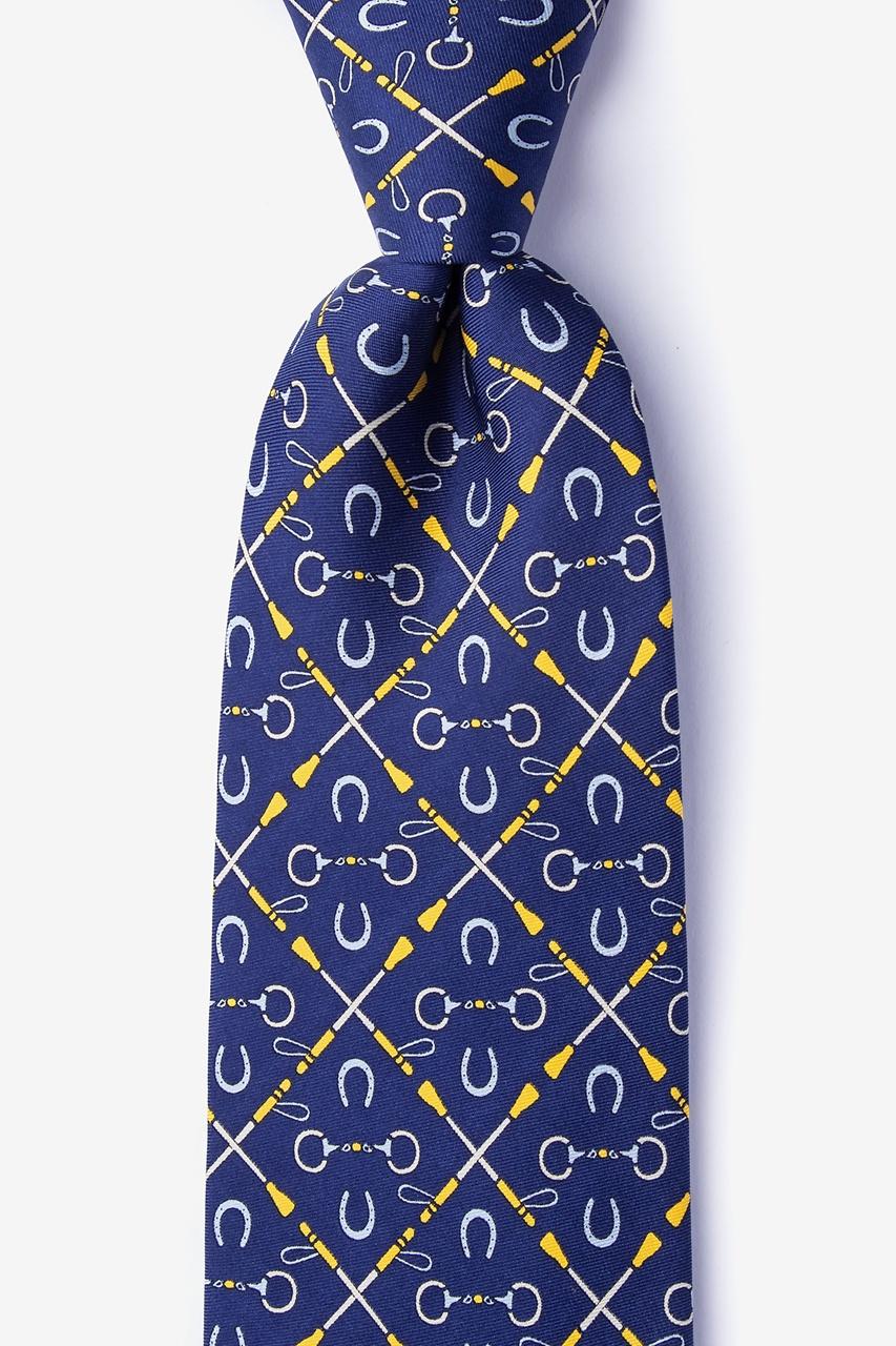 alynn Cream of the Crop Navy Blue 100% silk Tie