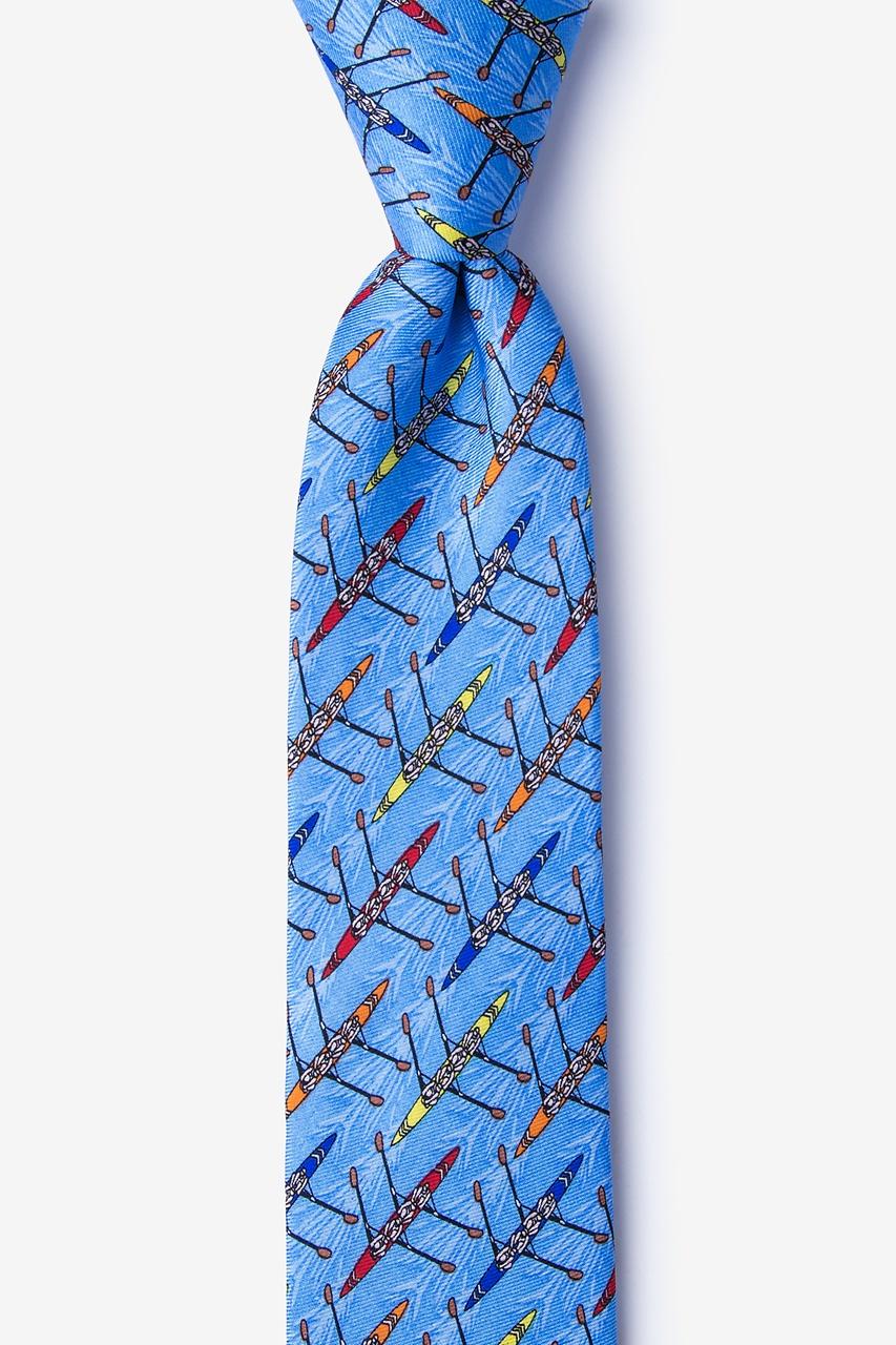 alynn Crew Tie light blue 100% silk Skinny Tie