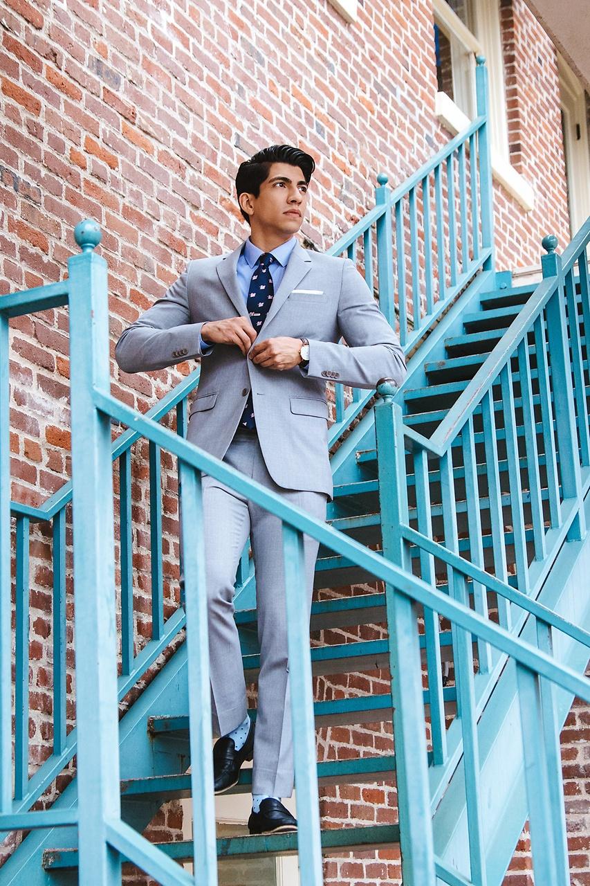 Alynn Dapper Dots Light Blue Sock