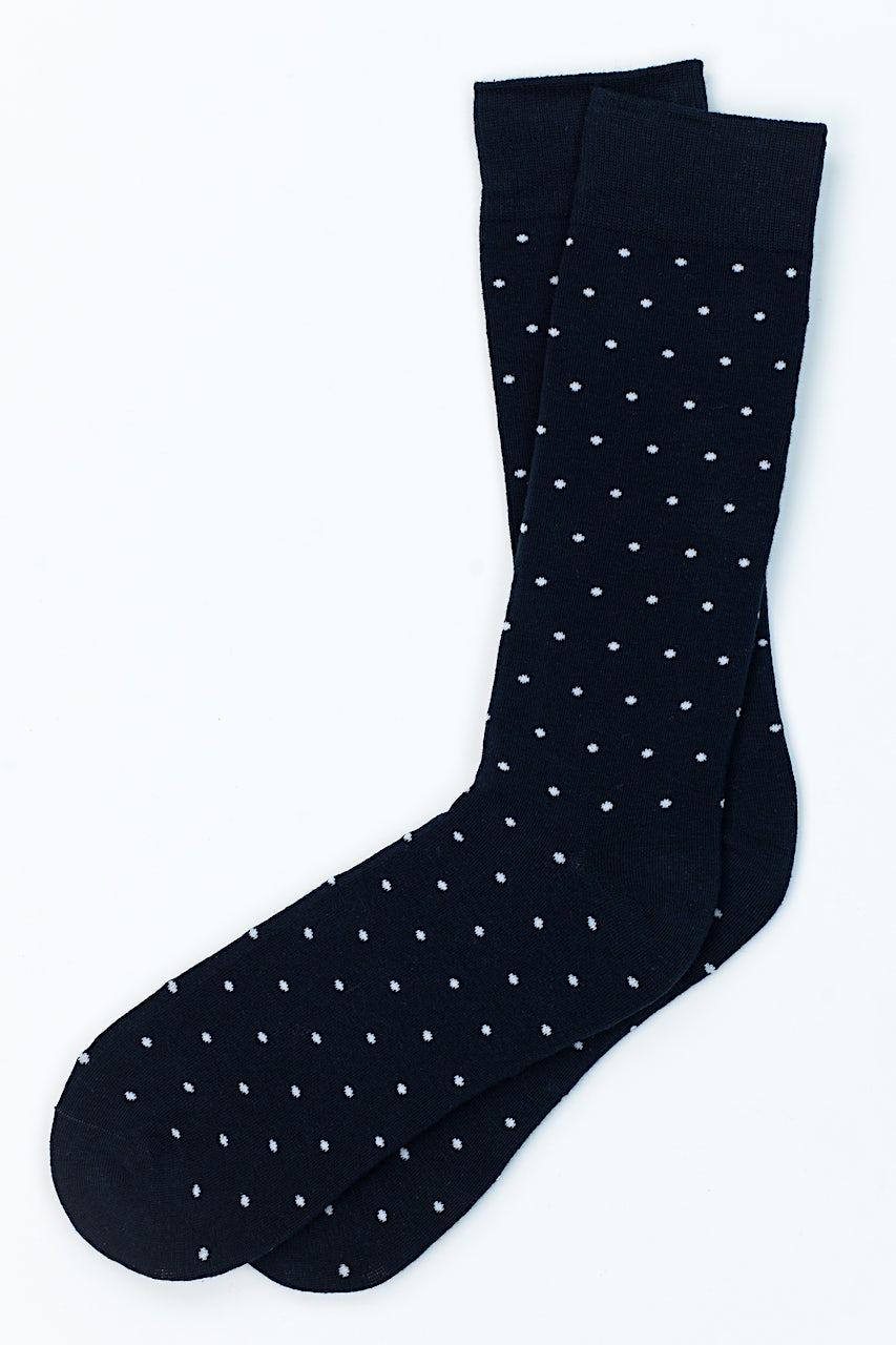 alynn Dapper Dots Navy Blue Sock