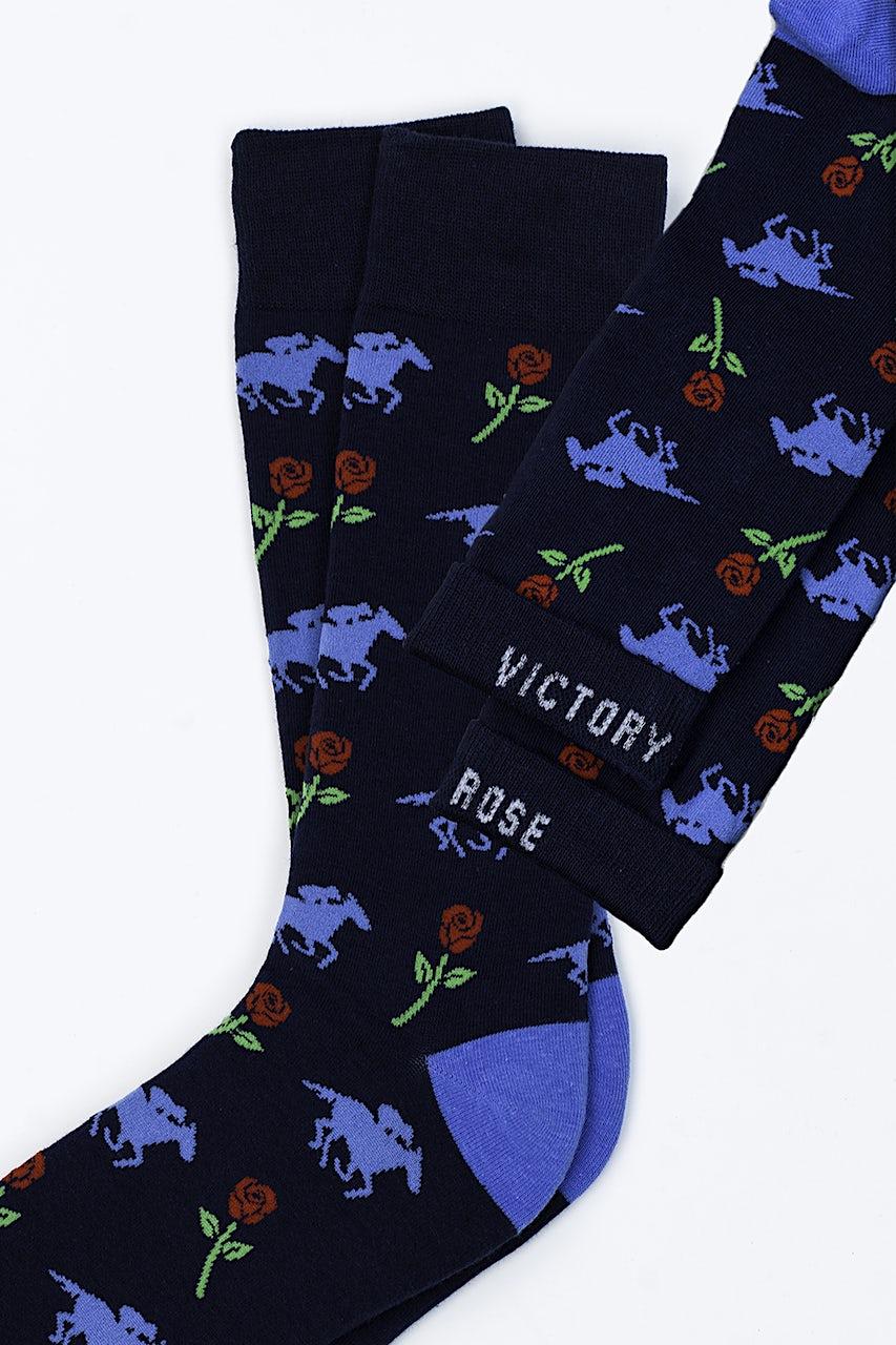 Alynn Derby Rose Navy Blue Women's Sock