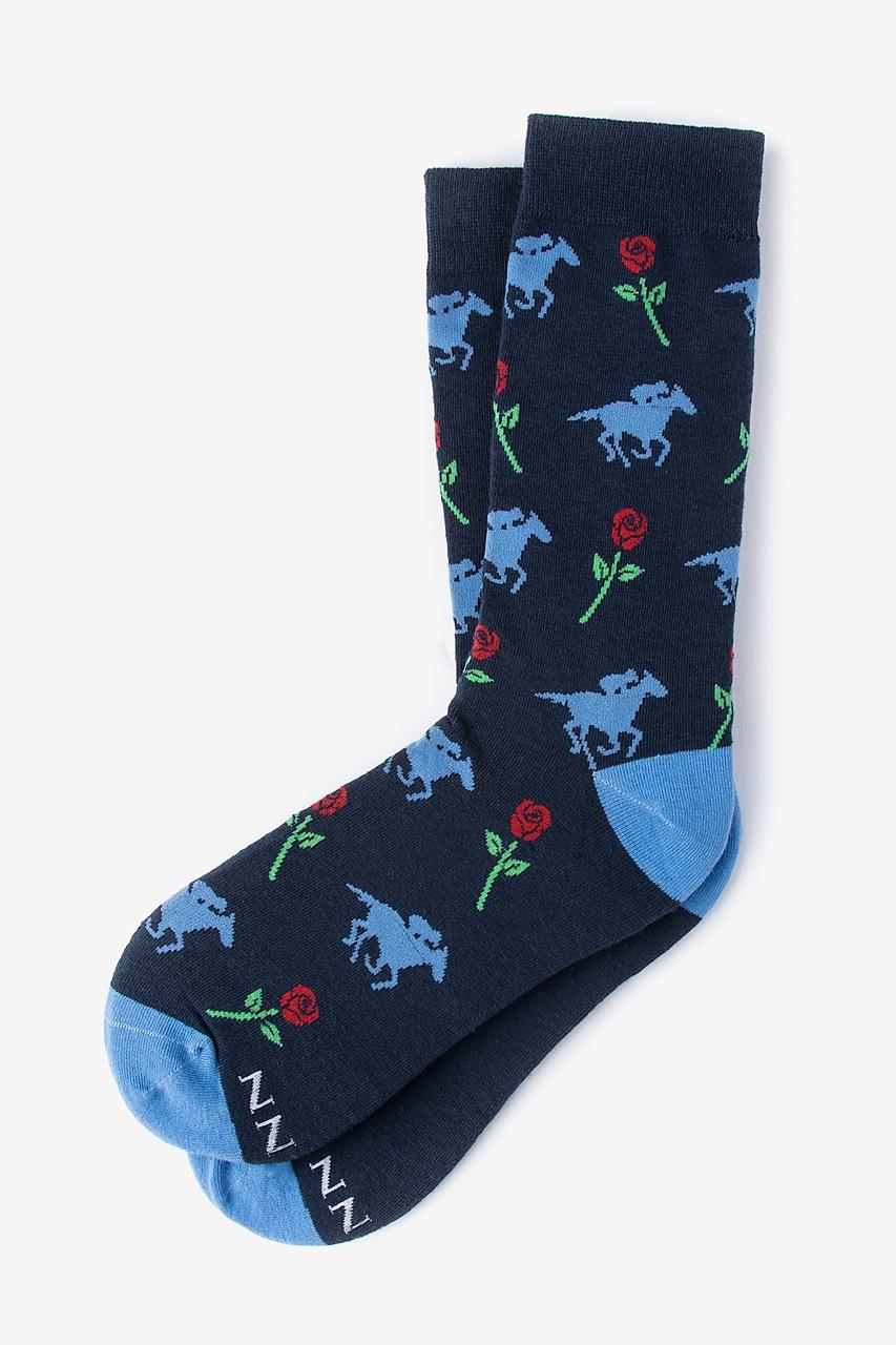 alynn Derby Rose Navy Blue Women's Sock