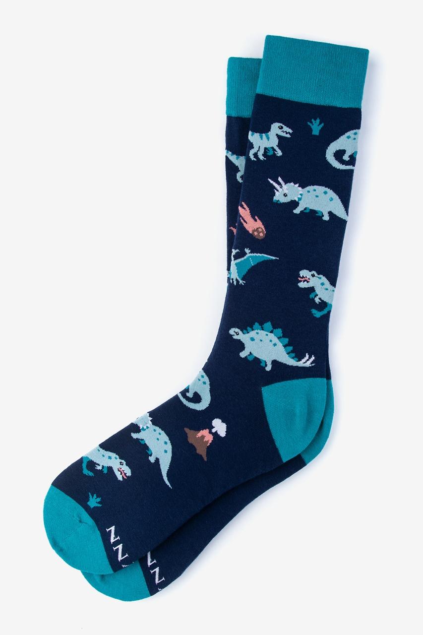 alynn Dino-mite Navy Blue Sock
