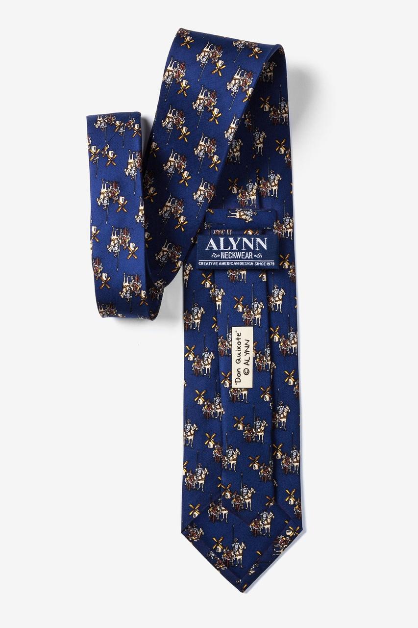 Alynn Don Quixote Navy Blue 100% Silk Tie