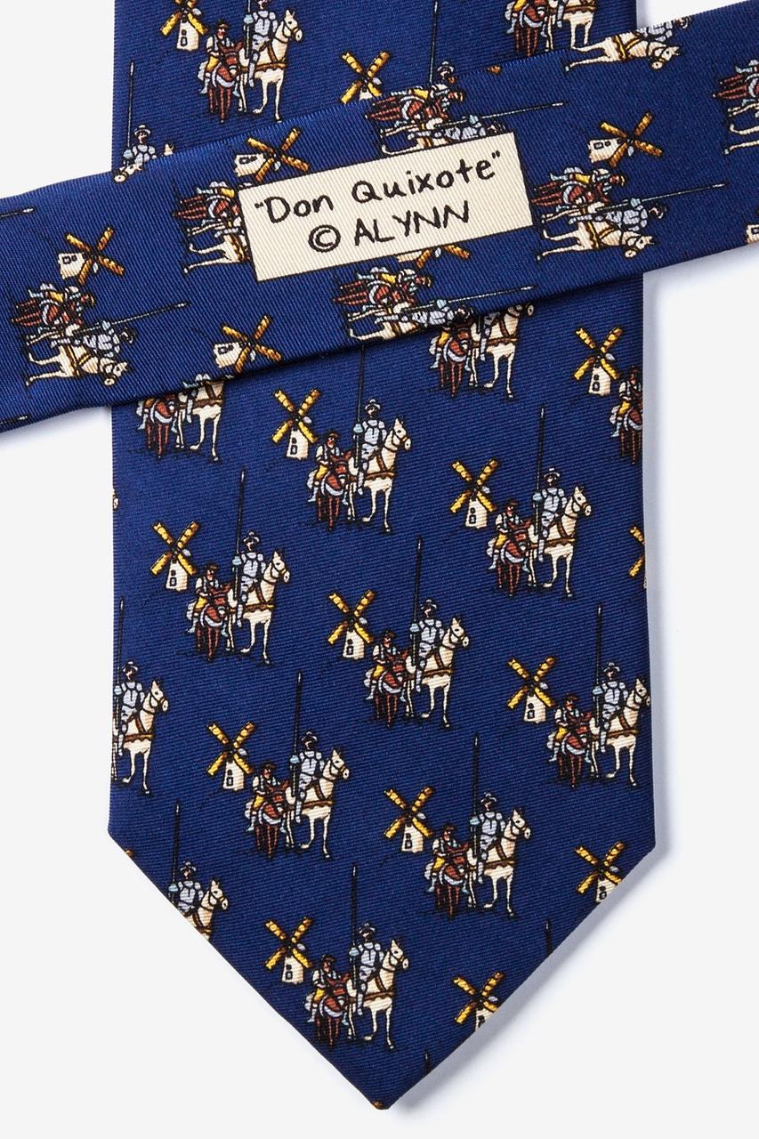 Alynn Don Quixote Navy Blue 100% Silk Tie