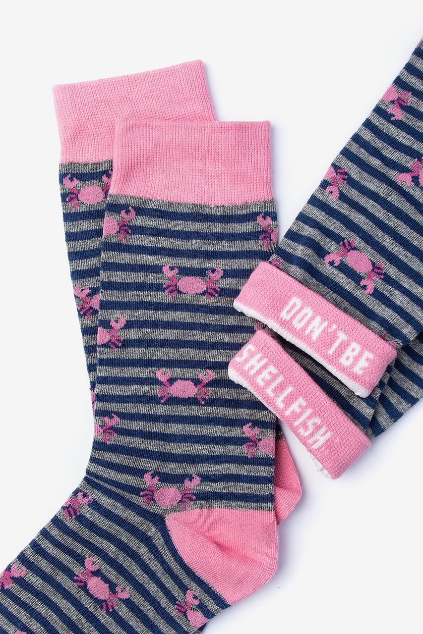 Alynn Don't Be Shellfish Navy Blue Women's Sock