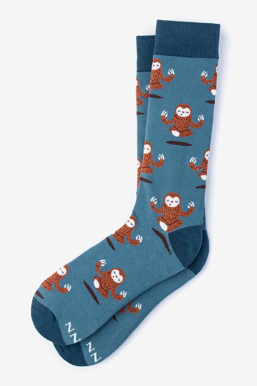 alynn Don't Hurry Be Happy - Sloths blue Sock