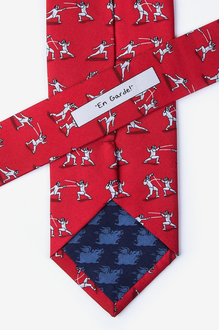 Alynn En Garde FEncing Red 100% Silk Tie