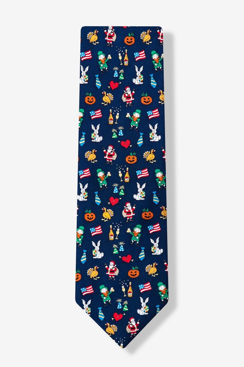 Alynn Every Occasion Navy Blue 100% Silk Tie