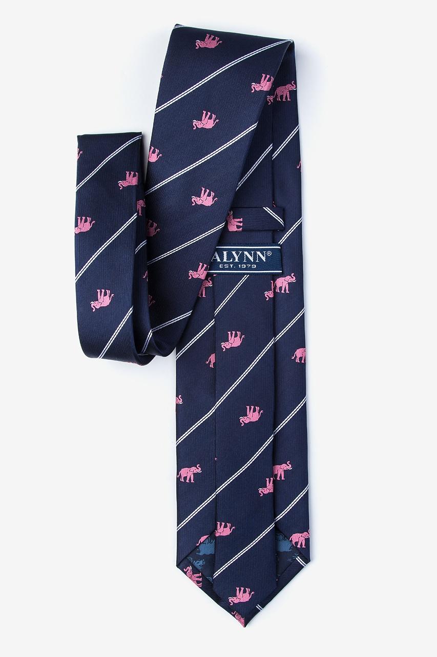 Alynn Extra Trunk Space Navy Blue 100% Silk Tie