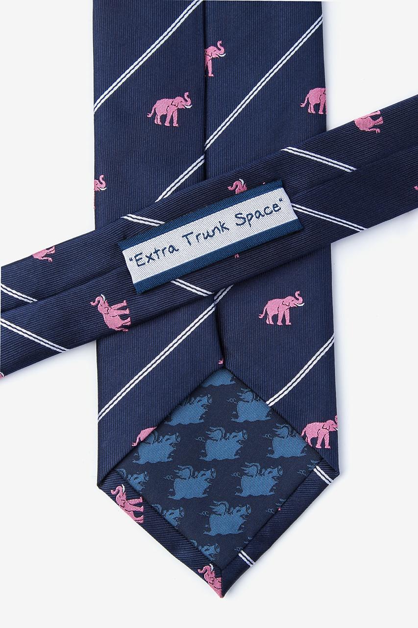 Alynn Extra Trunk Space Navy Blue 100% Silk Tie
