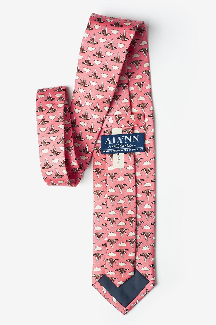Alynn Feather Weather Coral 100% Silk Tie
