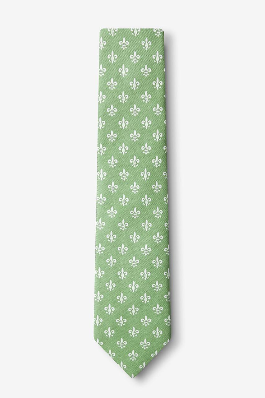 Alynn Fleur Crazy Moss 100% Silk Skinny Tie
