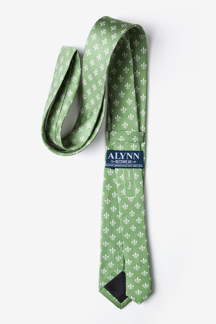 Alynn Fleur Crazy Moss 100% Silk Skinny Tie