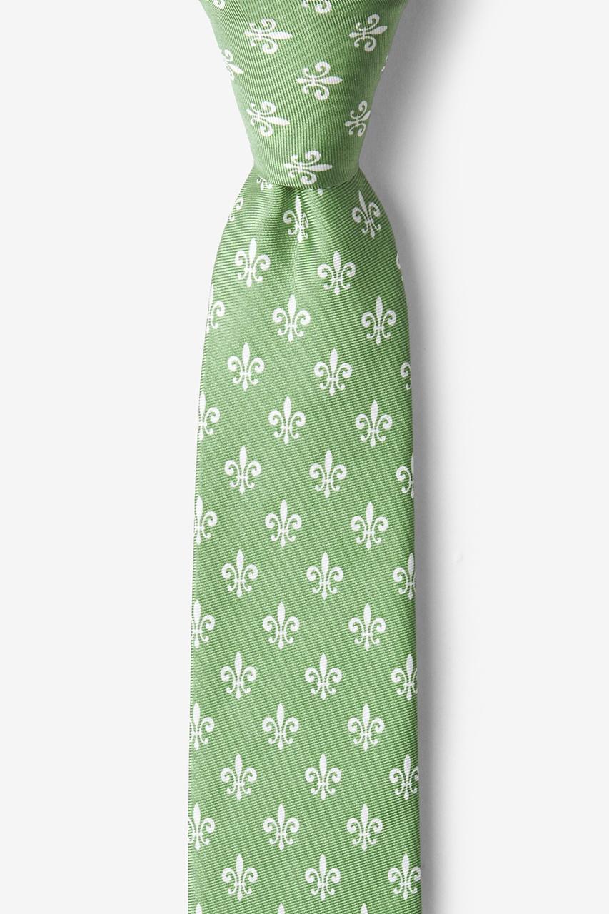 alynn Fleur Crazy Moss 100% silk Skinny Tie
