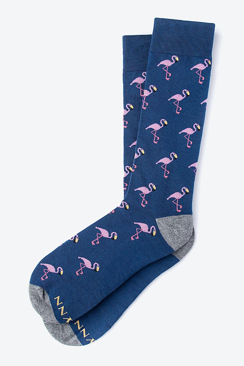Alynn Flocking Fabulous Navy Blue Sock
