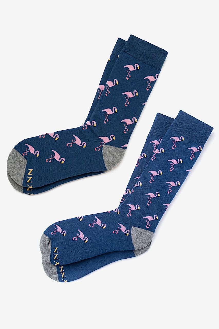 alynn Flocking Fabulous Navy Blue Sock