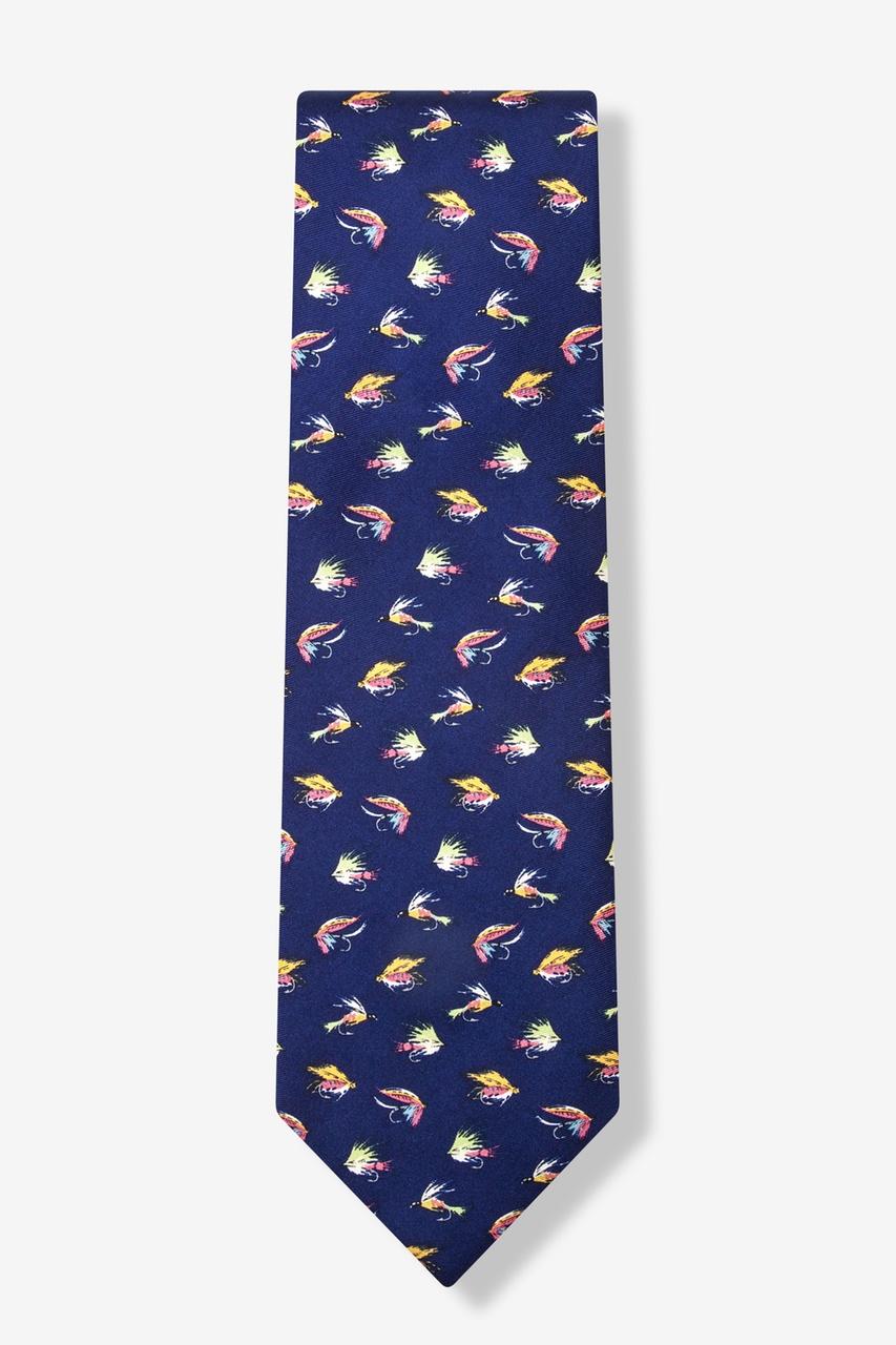 Alynn Fly Guy Navy Blue 100% Silk Tie