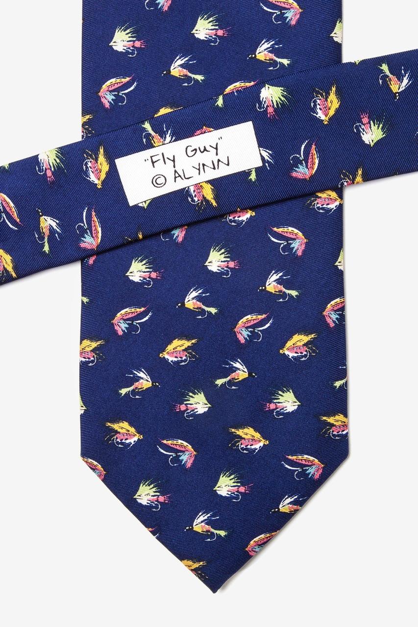 Alynn Fly Guy Navy Blue 100% Silk Tie