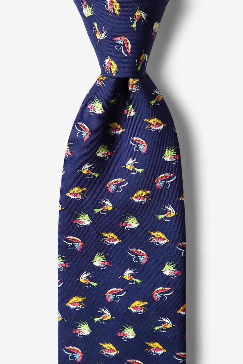 alynn Fly Guy Navy Blue 100% silk Tie