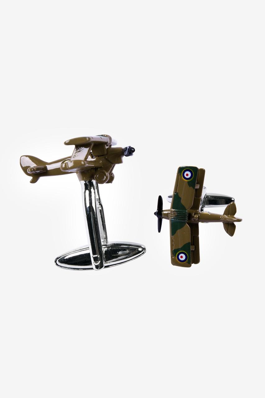 Alynn Flying Planes Brown Cufflinks