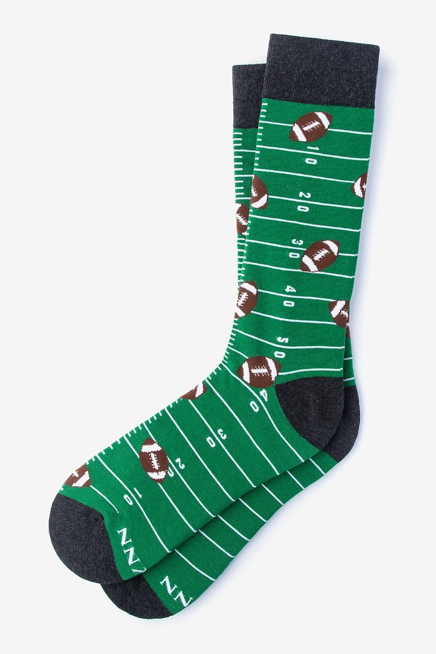 alynn Football - Hail Mary green Sock
