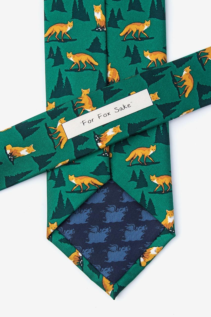 Alynn For Fox Sake Green 100% Silk Tie