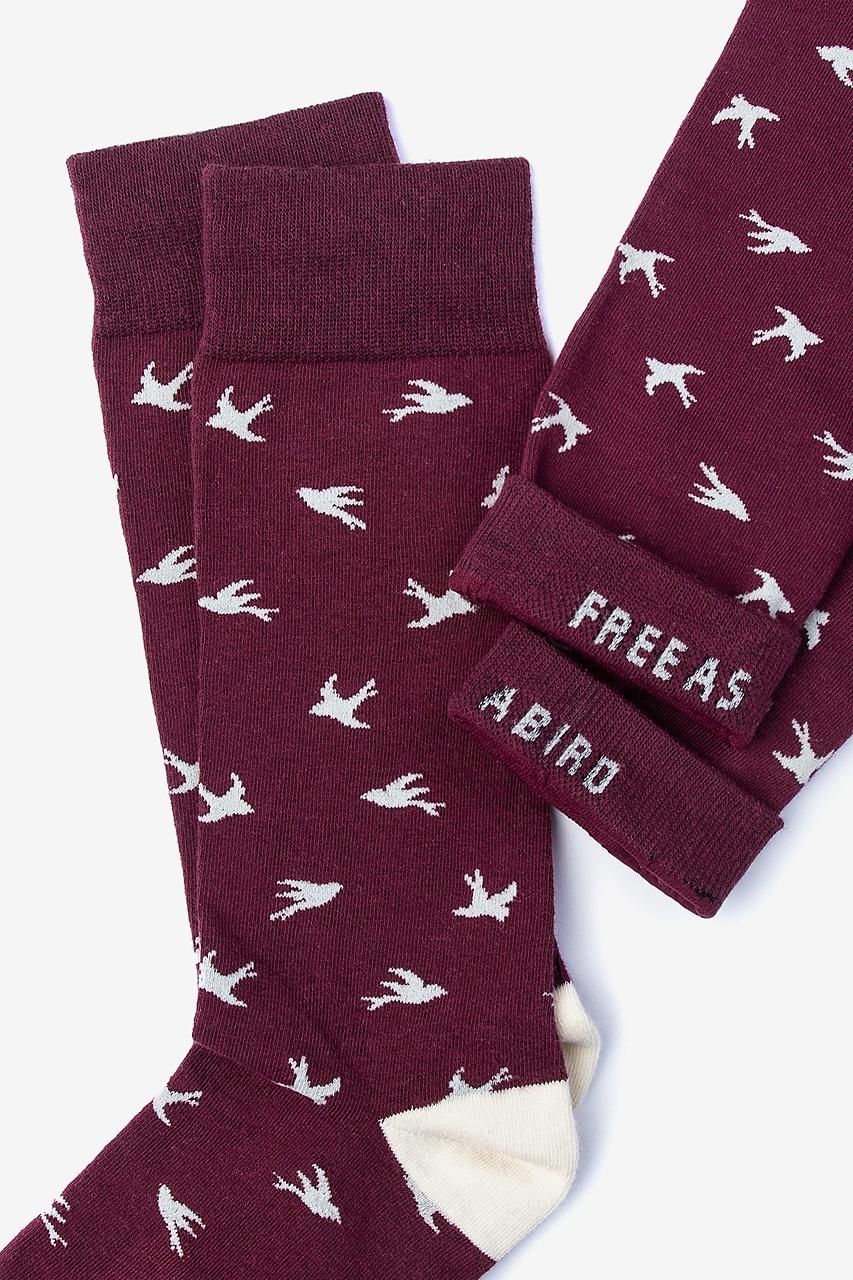 Alynn Free As A Bird Maroon Sock