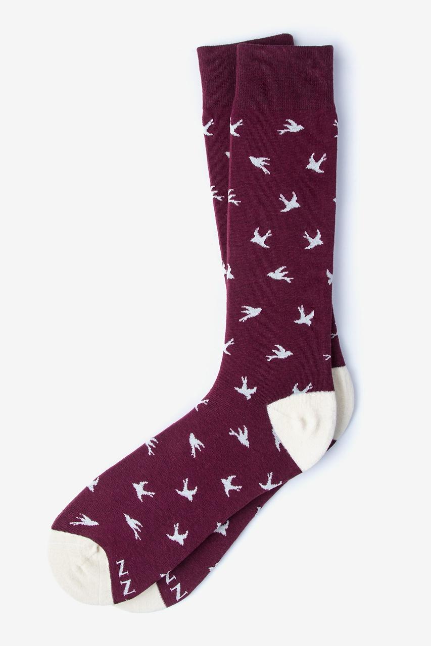 alynn Free as a bird maroon Sock