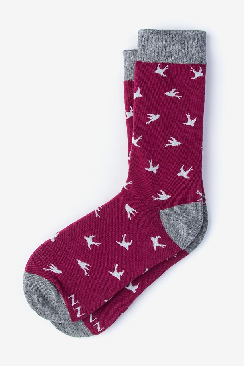 alynn Free as a bird maroon Women's Sock