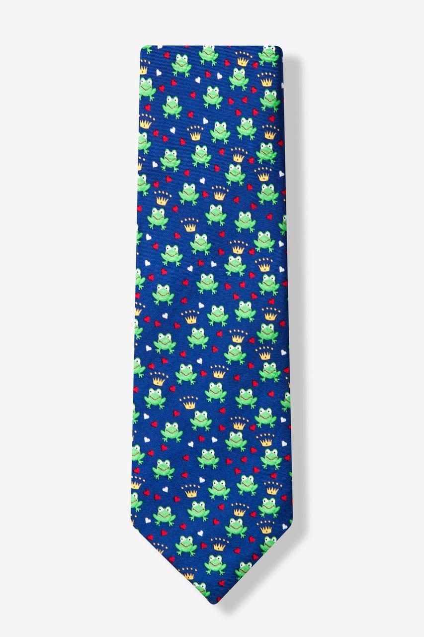 Alynn Frog & Prince Navy Blue 100% Silk Tie