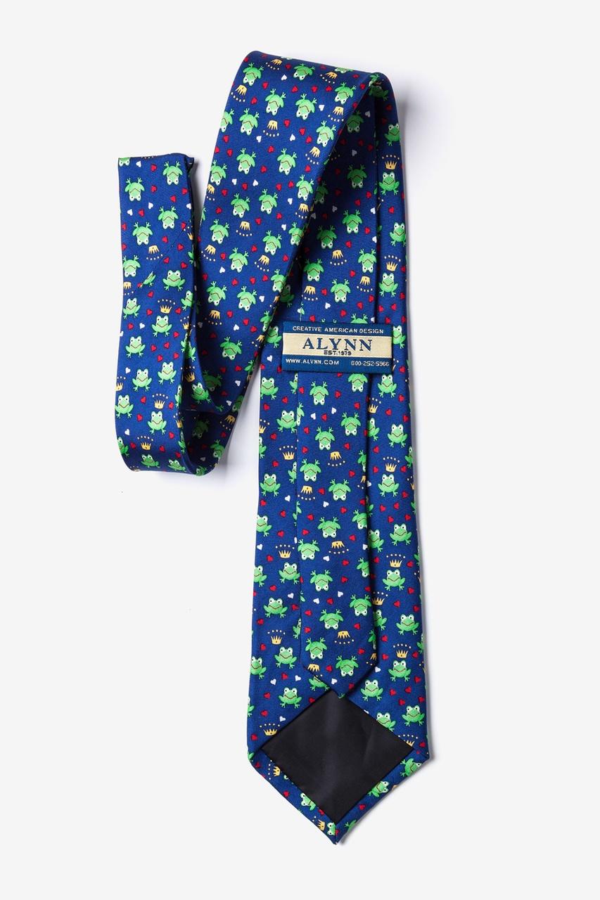 Alynn Frog & Prince Navy Blue 100% Silk Tie