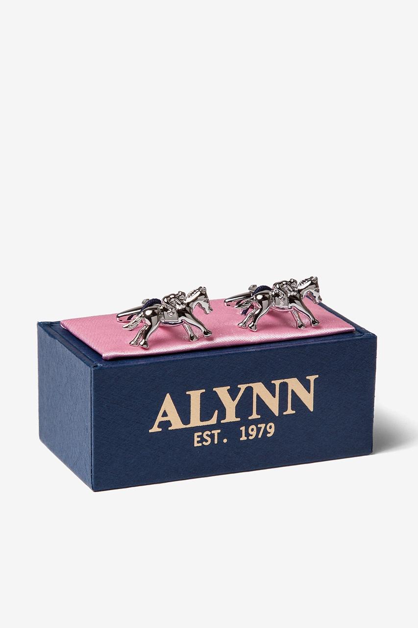 Alynn Galloping Horses Silver Cufflinks