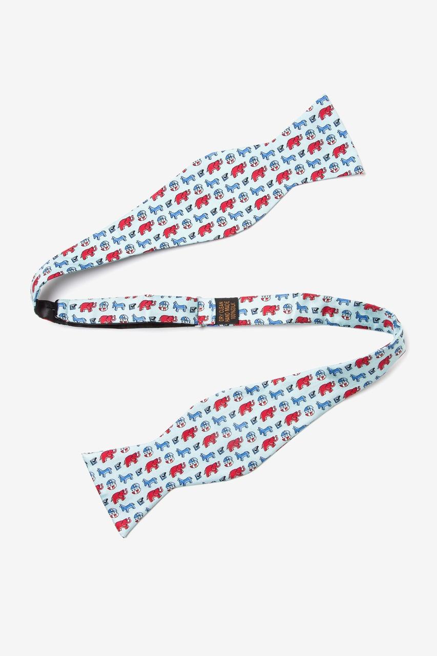 Alynn Get Out The Vote Light Blue Self-Tie Bow Tie