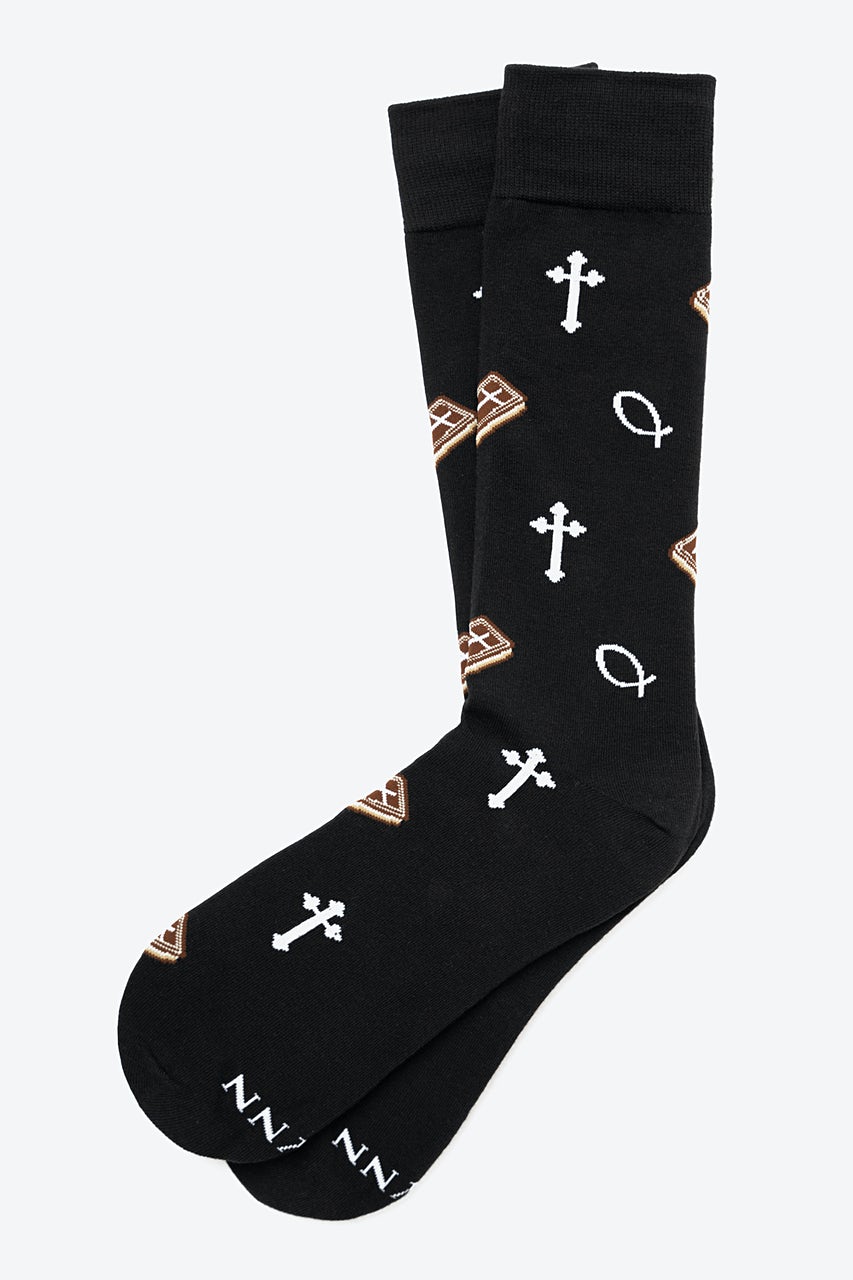 alynn God be with Ye black Sock