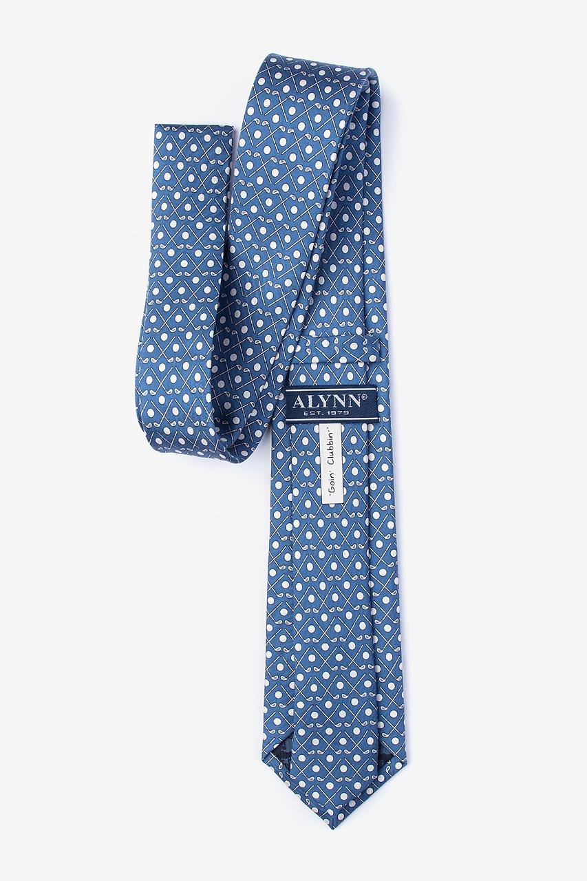 Alynn Goin' Clubbin' Blue 100% Silk Extra Long Tie