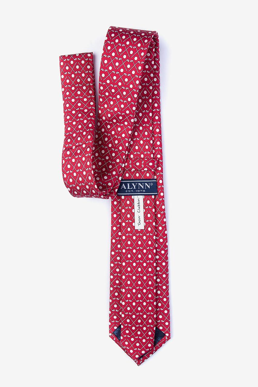Alynn Goin' Clubbin' Red 100% Silk Extra Long Tie