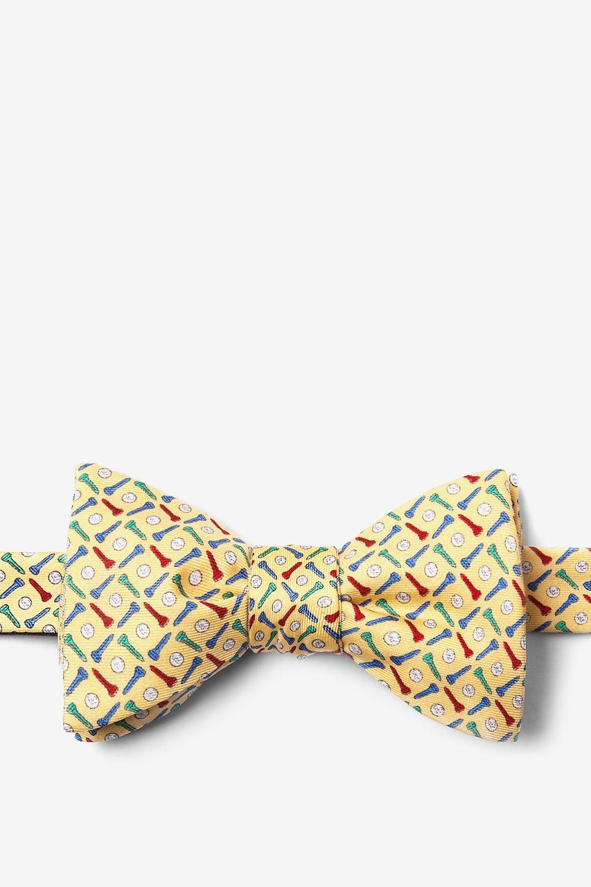 alynn Golf Balls & Tees yellow Self-Tie Bow Tie
