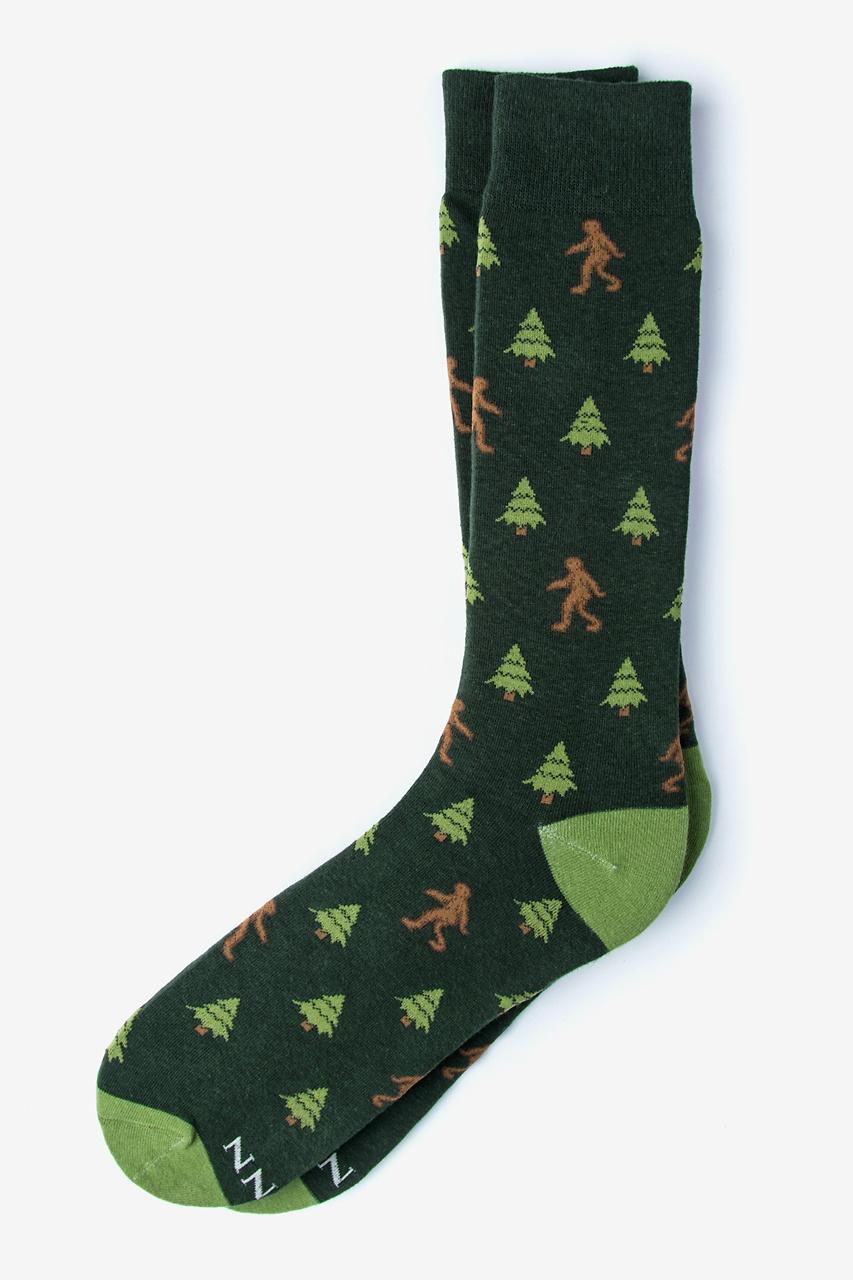 alynn Gone Sasquatchin' hunter green Sock