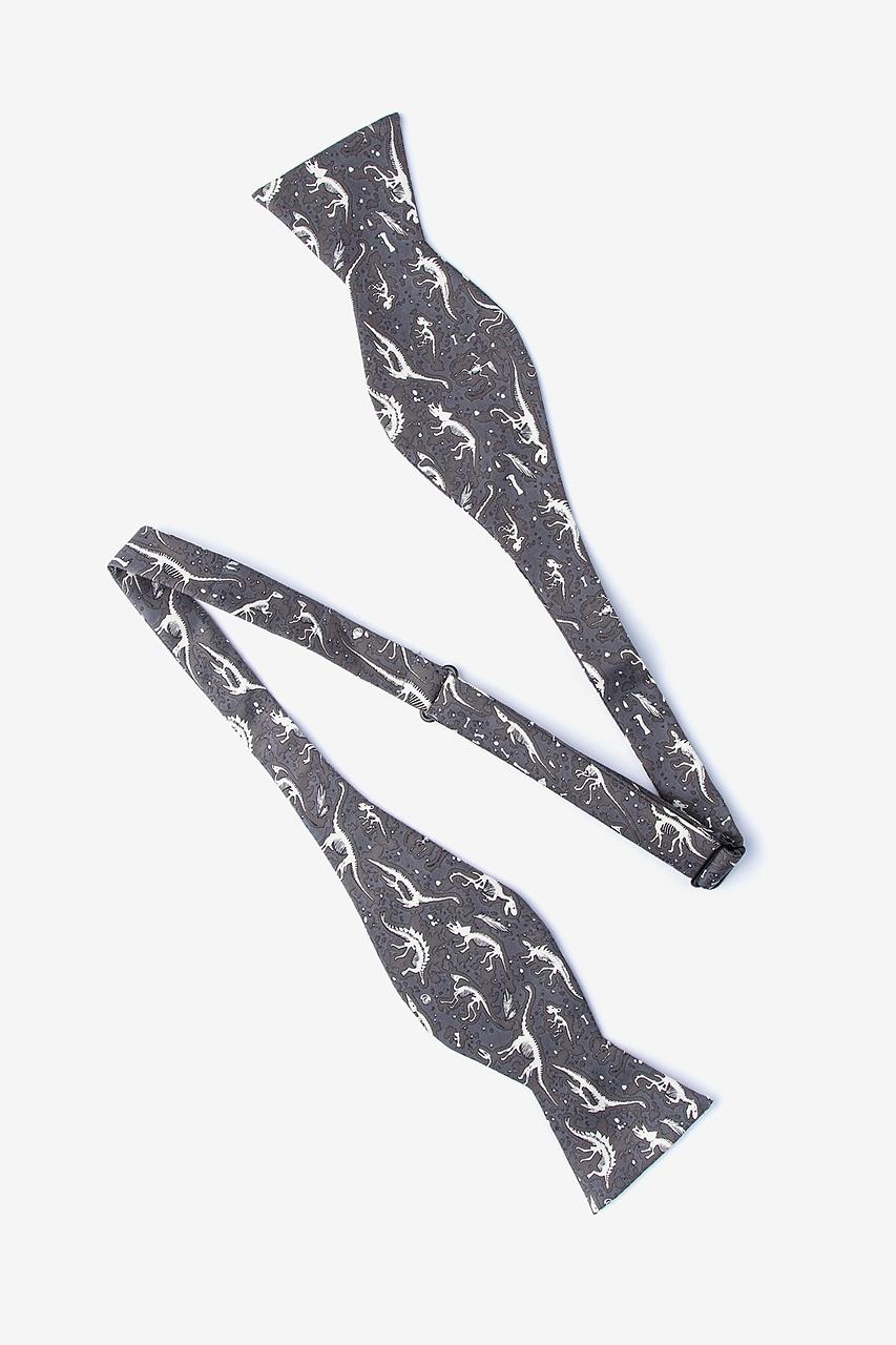 Alynn Gray Dig Fossils Gray Self-Tie Bow Tie