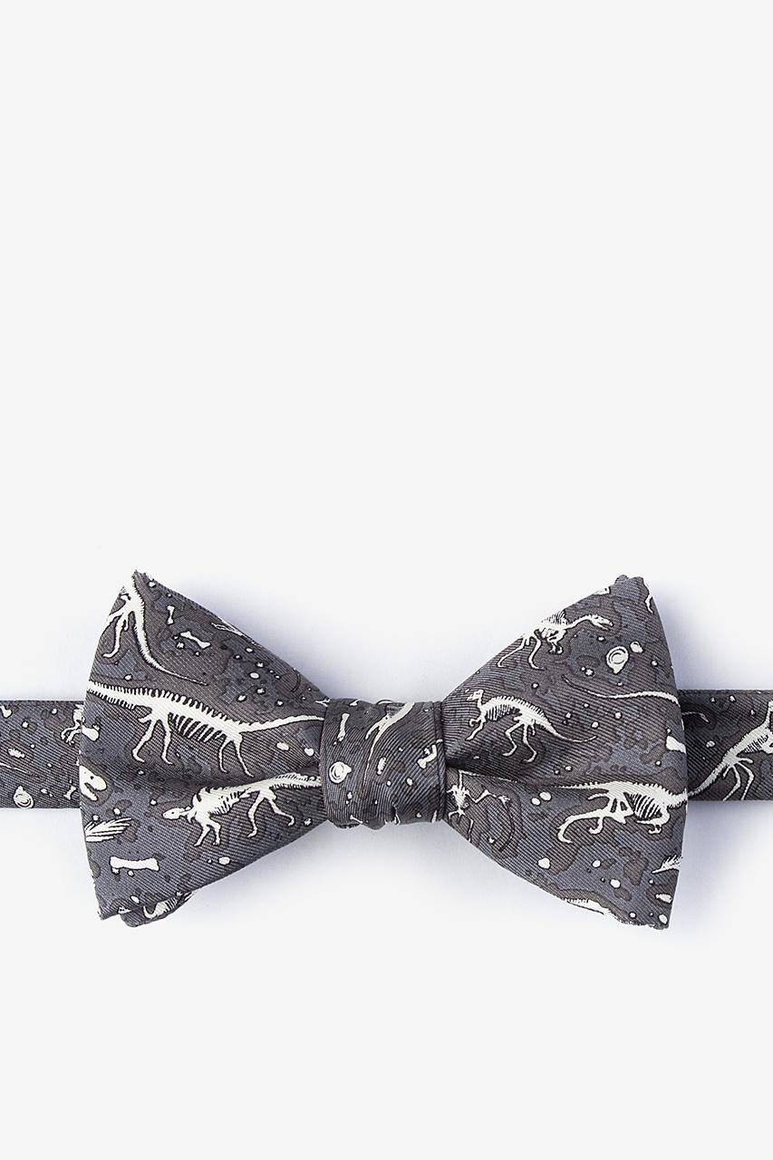 alynn Gray Dig Fossils gray Self-Tie Bow Tie