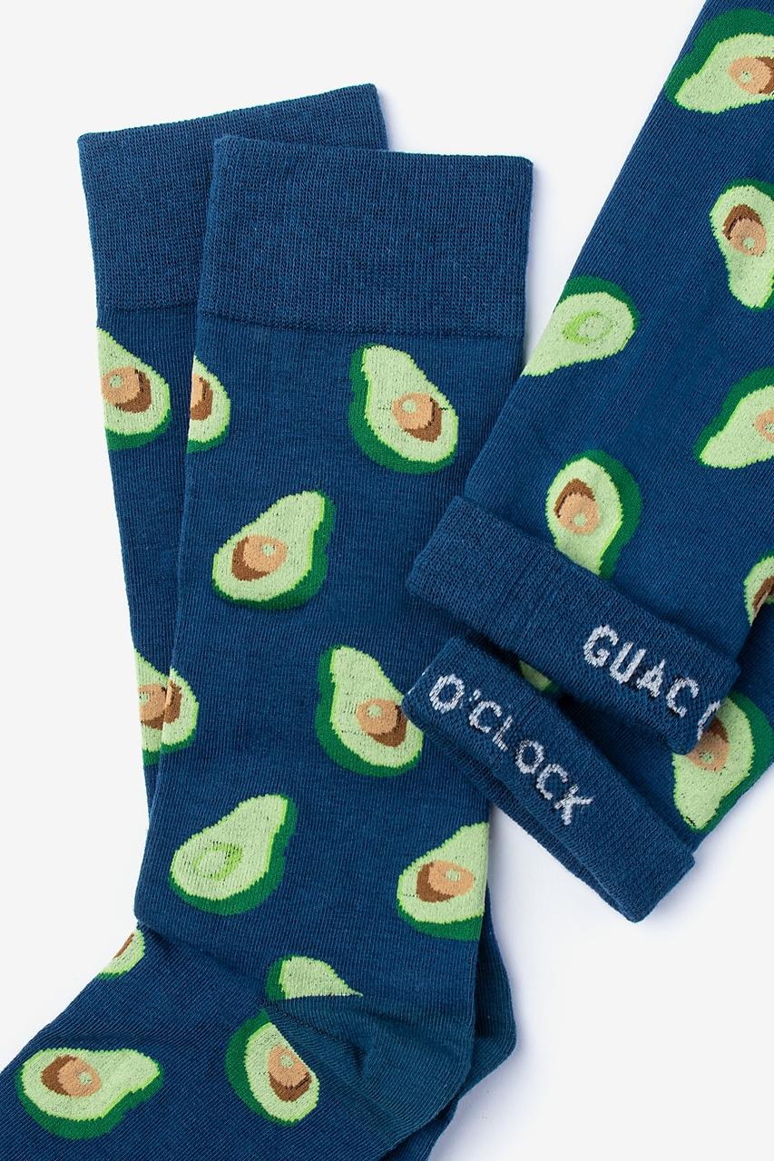 Alynn Guac O'Clock - Avocados Blue Sock