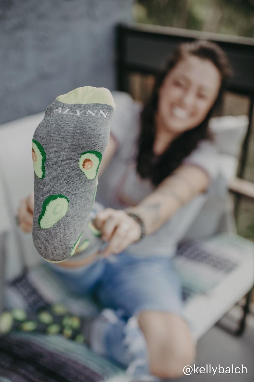 Alynn GUAC O'CLOCK - Avocados Green Sock