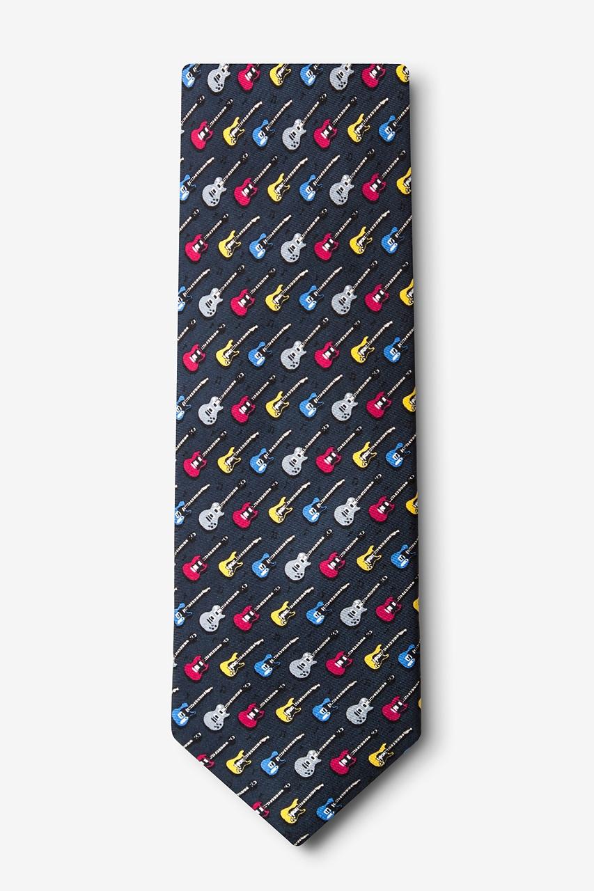 Alynn Guitar God Charcoal 100% Silk Tie