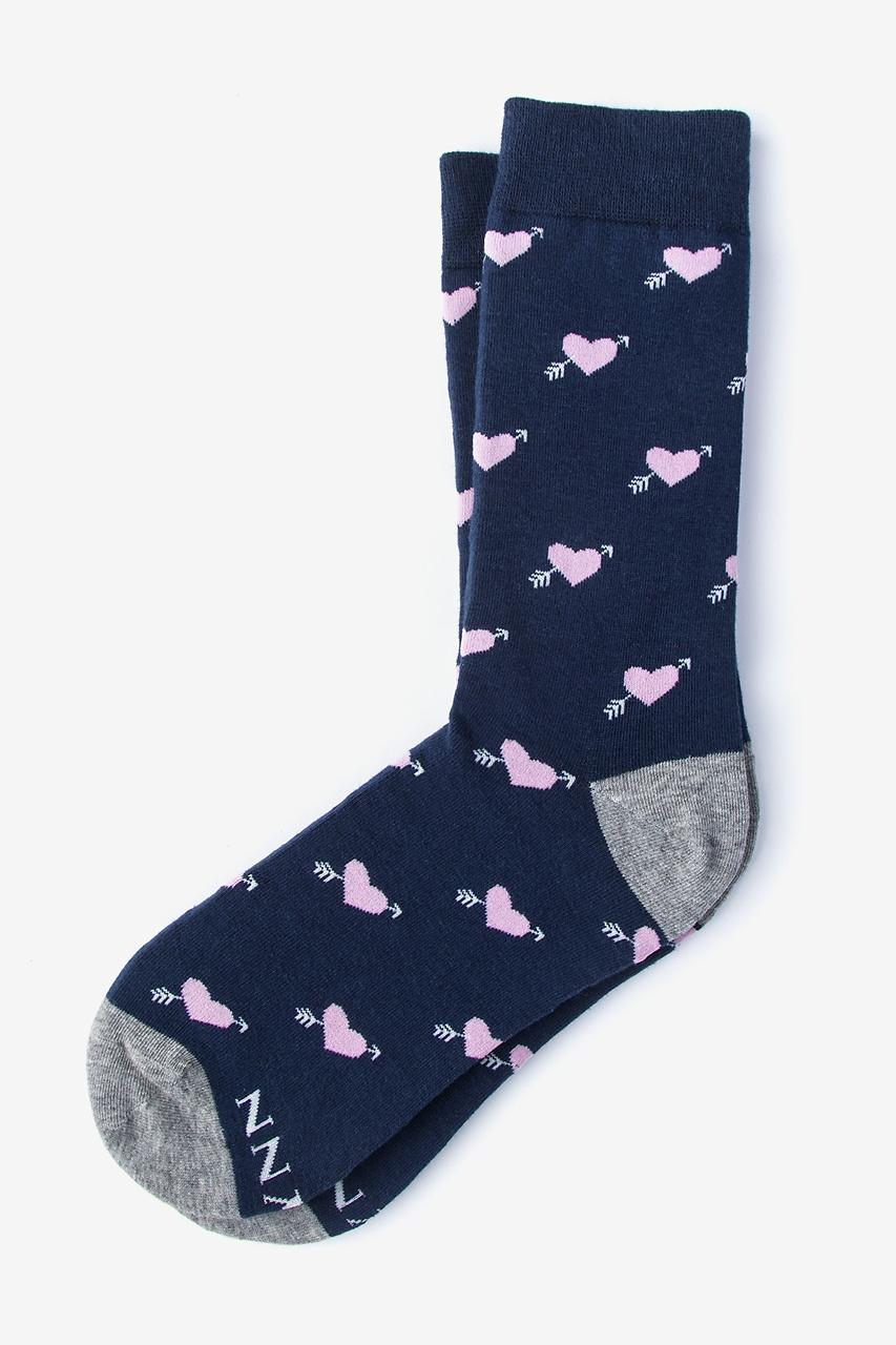 alynn Head Over Heels Navy Blue Women's Sock